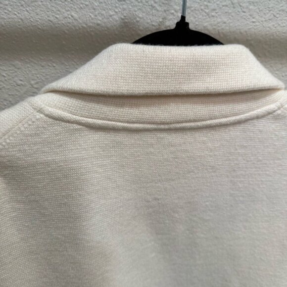 J.Crew 365 Women L Cream Sophie Merino Wool Open Front Sweater Blazer J0244 - Picture 9 of 12